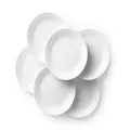 Corelle Livingware Dinner Plates Set (6-piece set), Winter Frost White, 26cm