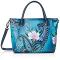 Anna by Anuschka Large Slouch Tote Bag, Denim Paisley Floral, One Size