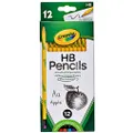 CRAYOLA 68 2021 HB Graphite Pencils, Grey Leads, 12 Pack, Eraser on each pencil, Erasable Graphite, Great for the School, Classroom, Art, Taking Notes