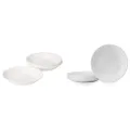 Corelle Winter Frost White Livingware Pasta Bowl Set (6-Piece Set) + Lunch Plate Set (6-piee Set)