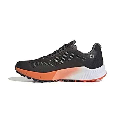 adidas Performance Terrex Agravic Flow Gore-Tex Trail Running Shoes 2.0,Core Black/Core Black/Impact Orange, 8