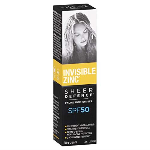 Invisible Zinc Sheer Defense Facial Moisturiser SPF50, 50g