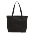 Vera Bradley Women's Cotton Vera Tote Bag, Black - Recycled Cotton, One Size