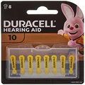 Duracell Hearing Aid HA10 Batteries (Pack of 8)