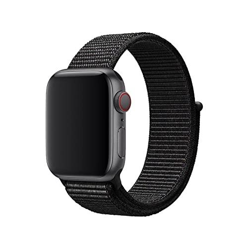 3sixT Apple Watch Nylon Weave Band, Black, 38/40/41 mm