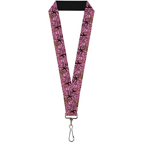 Buckle-Down Lanyard, Hunting Camouflage Pink, 22 Inch Length x 1 Inch Width