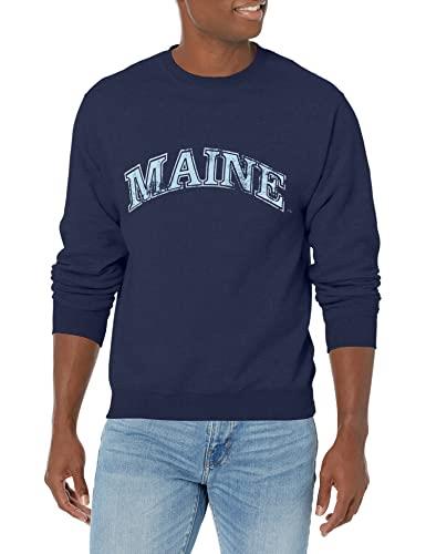 NCAA Maine Black Bears 50/50 Blended 8-Ounce Vintage Arch Crewneck Sweatshirt
