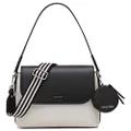 Calvin Klein Millie 2 in 1 Flap Shoulder Bag & Crossbody, Cherub White/Black, One Size