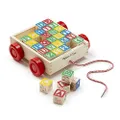 Melissa & Doug 1169 Classic ABC Wooden Block Cart Educational Toy with 30 Solid Wood Blocks