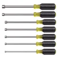 Klein Tools 647M Tool Set, Made in USA, Magnetic Nut Drivers Sizes 3/16, 1/4, 5/16, 11/32, 3/8, 7/16, 1/2-Inch, 6-Inch Hollow Shafts, 7-Piece