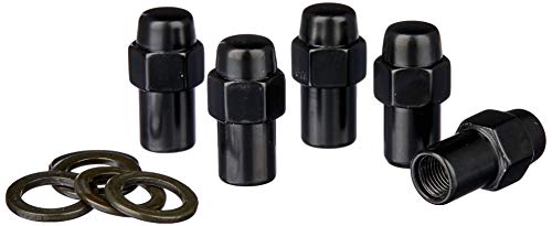 White Knight 868204 1/2 Mag Lug Wheel Nut 5-Pieces Set, Black