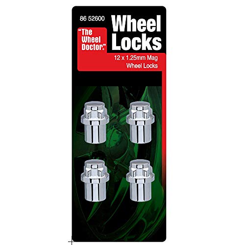 White Knight 8652600 1.25 Mag Socket Lock Wheel Nut 4-Pieces Set
