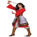Disguise womens Disney Mulan Hero Dress Deluxe Adult Costume, Red, XL (18-20)
