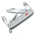 Victorinox Swiss Army Pocket Knife Pioneer Alox with 8 Functions, Silver