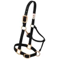 Weaver Leather Original Adjustable Chin and Throat Snap Halter, Large Horse Size, Black