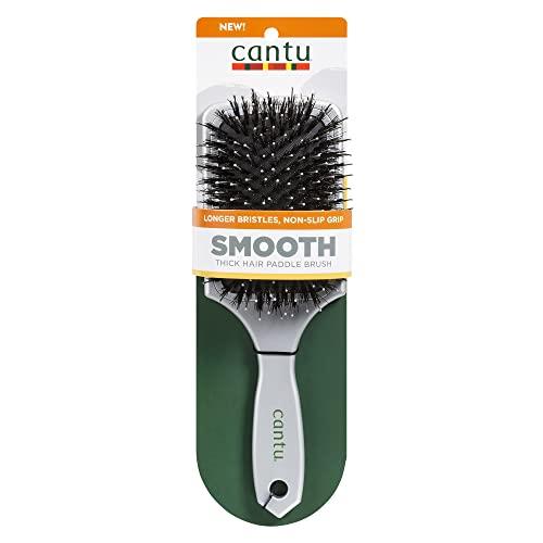 Cantu Smooth Thick Paddle Hair Brush, Grey/Black