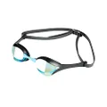 Arena Unisex Cobra Ultra Swipe Racing Swim Goggles for Men and Women Swipe Anti-Fog Technology Polycarbonate Mirror Lens, Aqua/Black