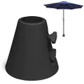 GoSports 500lb Equivalent Pool Deck Umbrella Anchor - Permanent Ground Anchor for Outdoor Umbrellas, Sunshades or Light Strings - Black, White, Large