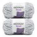 Bernat Velvet Misty Gray Yarn - 2 Pack of 300g/10.5oz - Polyester - 5 Bulky - 315 Yards - Knitting/Crochet
