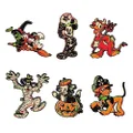 Disney D100 Halloween Surprise Pack (1 pin per box) Characters include Goofy, Figaro, Pluto, Donald Duck, Mickey, Huey Dewey & Louie. Limited Edition Collector Piece, Hard Enamel, Silver Tone Metal,