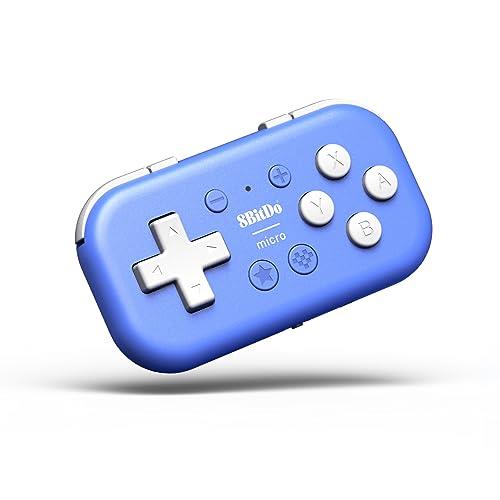 8Bitdo Pocket-Sized Mini Controller Micro Bluetooth Gamepad, Blue