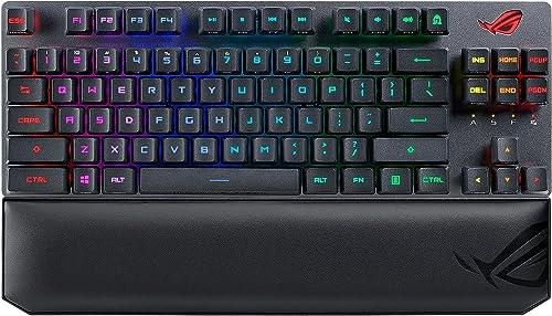 ASUS Gaming Keyboard ROG Strix Scope RX TKL Wireless Deluxe (Wireless/ROG RX Mechanical Switch/2.4GHz Bluetooth/Magnetic Wrist Rest/FPS)
