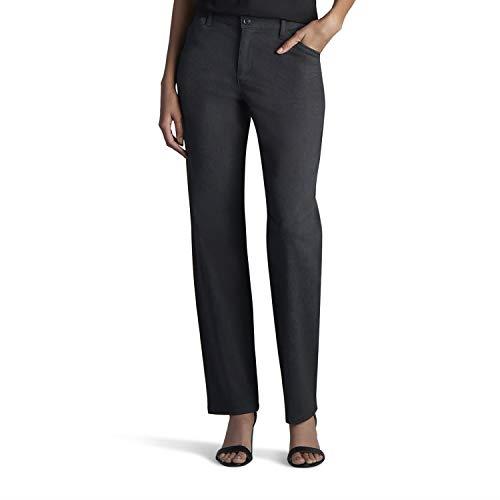 Lee Women's Relaxed-Fit All Day Pant, Charcoal Heather, 8 Medium