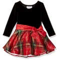 Bonnie Jean Little Girls' Hipster Dresses Red/Green Plaid 6