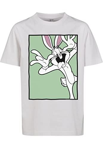 Mister Tee Looney Tunes Bugs Bunny Funny Face Short Sleeve T-Shirt for Kids, Size 158/164, White