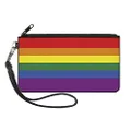Buckle-Down Canvas Zipper Wallet, Flag Pride Rainbow, Small