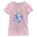 Fifth Sun Care Grumpy Bear Stars Girls Short Sleeve Tee Shirt, Light Pink, Large