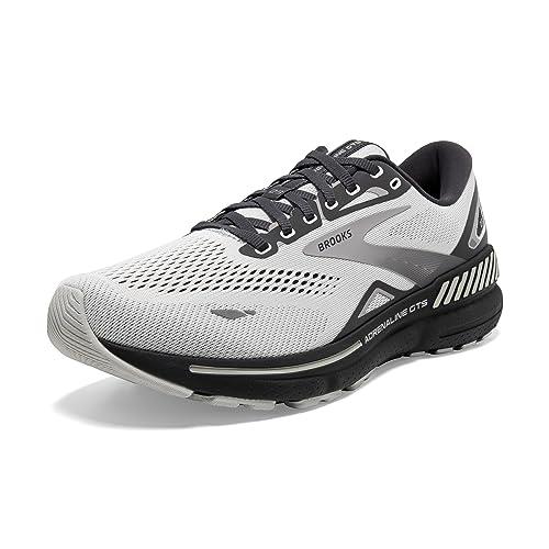 Brooks Men s Adrenaline GTS 23 Supportive Running Shoe, Oyster/Ebony/Alloy, 7 US