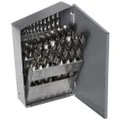Chicago Latrobe 150L Left-Hand (Reverse) Flute High-Speed Steel Jobber Length Drill Bit Set, Uncoated, 118 Degree Conventional Point, 29-Piece