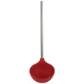 Tovolo Silicone Ladle with Stainless Steel Handle, Deep Spoon with Reinforced Nylon Core, Perfect Kitchen Utensil for Soup, Stew, Sauce & Punch, Cayenne