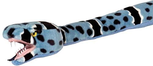 Wild Republic Snakesss, Rattlesnake Plush, Stuffed Animal, Plush Toy, Gifts for Kids, Blue Rock with Vinyl Mouth, 54 inches