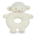 Bunnies By The Bay Ring Rattle Kiddo Lamb Soft Toy, White