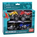 Wild Republic Action ATV Wilderness Four Pack, Friction Motor, Great for Interactive Play