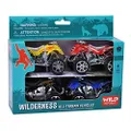 Wild Republic Action ATV Wilderness Four Pack, Friction Motor, Great for Interactive Play