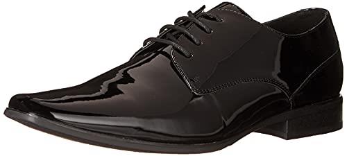 Calvin Klein Men's Brodie Oxford Shoe Boots, Black Patent 967, 11.5