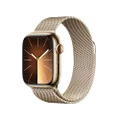 Apple Watch Series 9 [GPS + Cellular 41-mm] Smartwatch with Stainless Steel Case with Gold Milanese Loop One Size