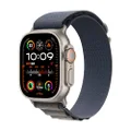 Apple Watch Ultra 2 [GPS + Cellular 49-mm] Smartwatch with Rugged Titanium Case & Blue Alpine Loop Medium