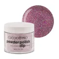 Cuccio Pro Powder Polish Nail Colour 45 g, 5568 Deep Purple Glitter, 45 g