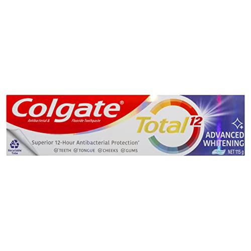Colgate Total Advanced Whitening Antibacterial Toothpaste, 115g, Whole Mouth Health, Multi Benefit