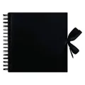 Papermania Scrapbook, Black, 8 x 8", 40 Sheets, Create Your Own Photo Album And Decorate With Scrapbook Accessories, Book For Home Memories, Add Photo Paper, Scrapbook Stickers & Scrapbooking Supplies