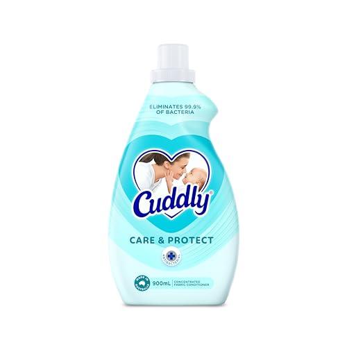 Cuddly Concentrate Liquid Fabric Softener Conditioner, 900mL, 45 Washes, Care & Protect Antibacterial, Long Lasting Fragrance