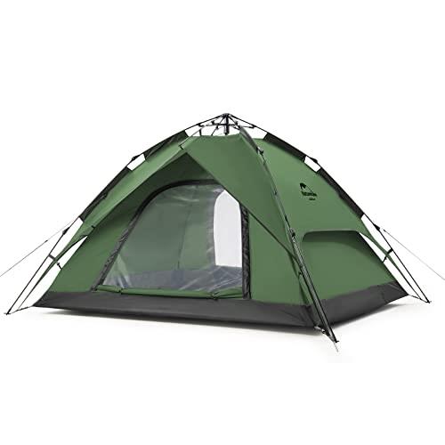 Naturehike Instant 3-4 Person Pop Up Tents Beach -Dual-Purpose Pergola-Waterproof Automatic Quick Tents for Camping Outdoor Hiking (4 Person, Forest Green)