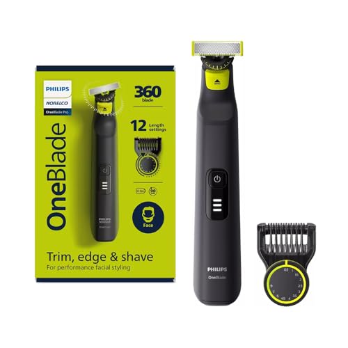 Philips OneBlade 360 Pro Hybrid Electric Beard Trimmer, Black, QP6531/15