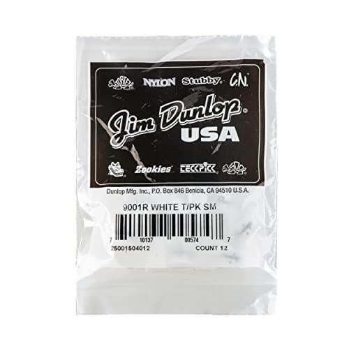 Jim Dunlop 9001R White Plastic Thumbpicks, Small, 12/Bag