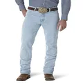 Wrangler Men's Cowboy Cut Slim Fit Jean, Gold Buckle Bleach, 27W x 34L