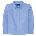 The Children's Place Boys' Long Sleeve Oxford Shirt, Lt Blue, XX-Large